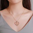 thumbnail image 3 of Fashionable and simple diamond-encrusted love necklace for women 26-letter heart necklace with temperament and versatile clavicle chain Couple jewelry Valentine's Day gift, 3 of 5