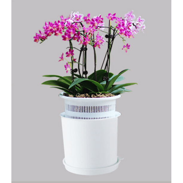 Hapeisy Resin Planter Pot Orchid Pots with Holes Mesh Net Orchid