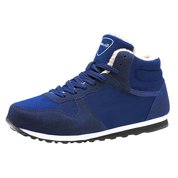 Xiaoxatg Women's Boots - Winter Lace Up Warm Comfortable Mid Tube Boots Shoes 9 Blue