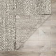 thumbnail image 5 of Hauteloom Knott Boho Hand Woven Natural Fiber Wool & Viscose Area Rug - Handmade Bohemian Farmhouse Cottage Bubble Weaved Carpet for Living Room, Bedroom - Ivory, Gray - 8' x 10' (8x10), 5 of 12