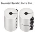 thumbnail image 4 of 6mm to 6mm Shaft Coupling 25mmx40mm Coupler Aluminum Alloy Joint Motor, 2 Pack, 4 of 6