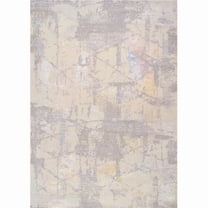 Pasargad Home Modern 12' x 15' Hand-Knotted Silk and Wool Beige/Grey Rug - All Ages, Indoors