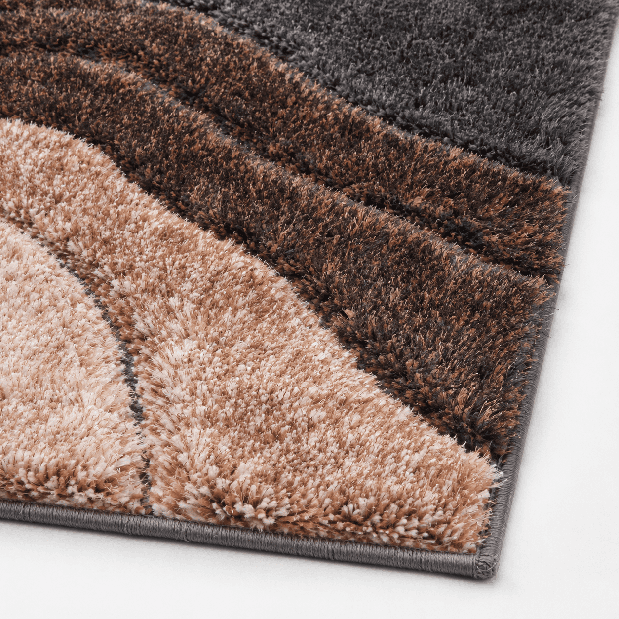 Well Woven San Francisco Luz Modern Geometric 3D Textured High-Low Shag Grey Orange 2'3" x 7'3" Runner Rug