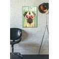 thumbnail image 2 of Epic Art 'Beach Bums Pug I Love' by Michael Mullan, Acrylic Glass Wall Art, 16"x24", 2 of 2