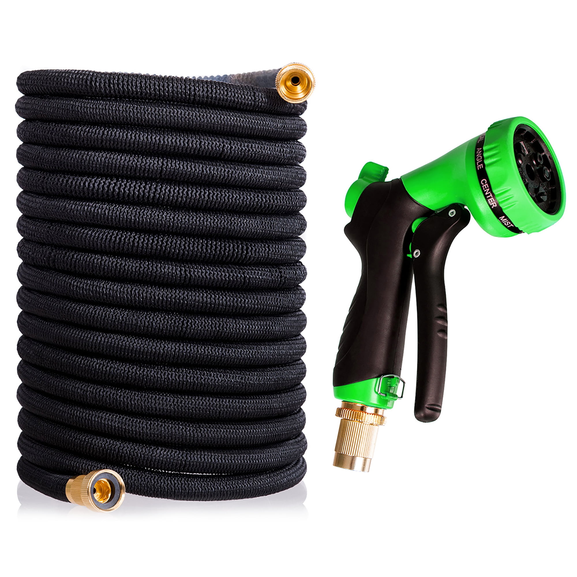 Expandable Garden Hose 75ft No Kink Retractable Water Hose with 10 Setting Nozzle Collapsible Outdoor Hose for Yard Lawn Flexible Lightweight Expanding Garden Hose 