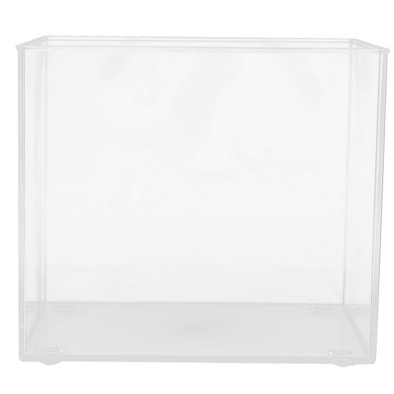 STOBOK Transparent Plastic Mini Aquarium for Home Use Ideal for Betta Fish Plants and Turtles 1.5 Gallon