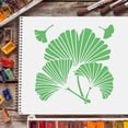 thumbnail image 6 of Ginkgo Leaf Stencil 11.8x11.8 inch Hollow Out Plant Leaves Drawing Stencils Reusable Plastic PET Ginkgo Stencil Template for Painting on Photo Album Walls Canvas Furniture Tiles, 6 of 9