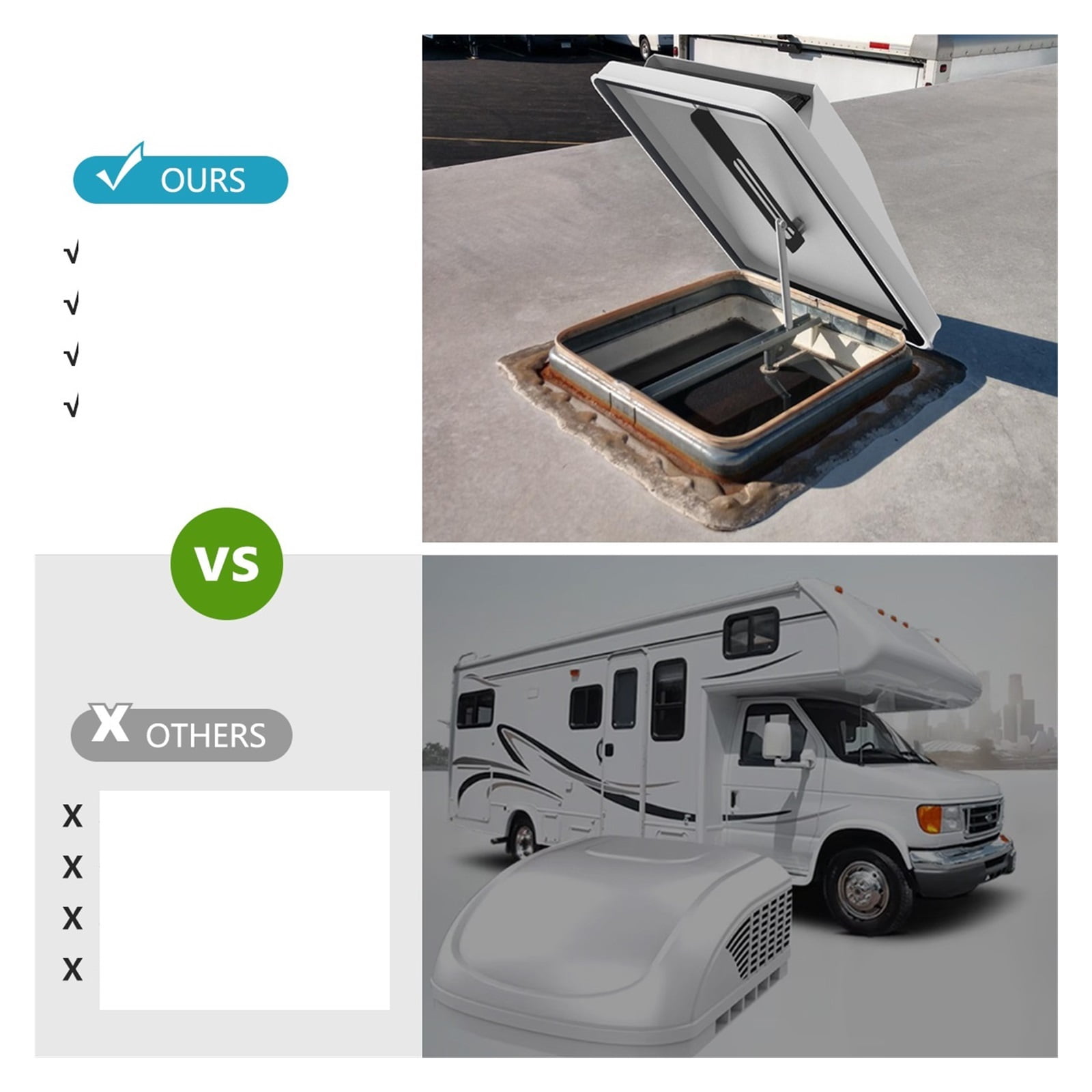 Premium RV Vent Hood Skylight Cover Air Vent - Must-Have Interior Replacement Parts for RV Trailer