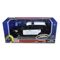Motormax 1/18 Scale 2015 Police Interceptor Utility Diecast Model - White, With Lights & Sounds, 73995