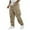 Khaki, variant on hotojiny Mens Casual Cargo Pants Drawstring Baggy Fit Multiple Pockets Loose Straight Leg Trousers Fall Streetwear
