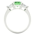 thumbnail image 4 of Three-Stone Engagement Ring for Women - 2.82ct Simulated Green Diamond in 14K White Gold Promise Ring, 4 of 6