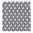 thumbnail image 2 of Ambesonne Valentine's Day Shower Curtain, Hearts Stripes Art, 69"Wx70"L, Dark Blue Grey and White, 2 of 4