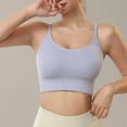 thumbnail image 6 of Penkiiy Sports Bras for Women Women's New Cross Back Yoga Sports Bra Running Fitness No Steel Ring Shockproof Sports Bras Purple Bras, 6 of 8