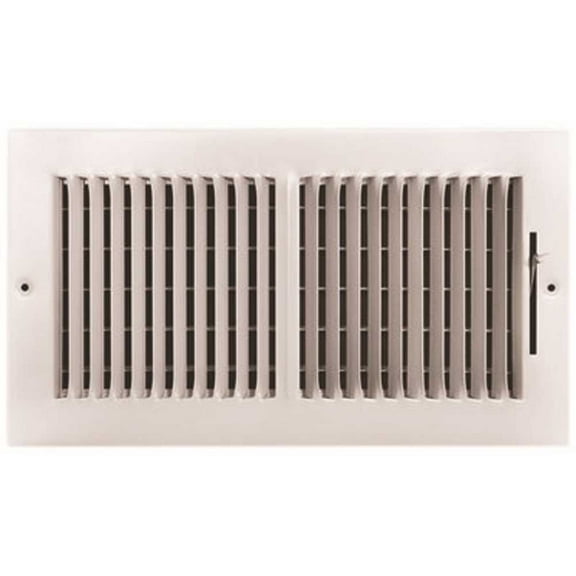 TruAire 102M 12X06 12 in. x 6 in. 2-Way Steel Wall/Ceiling Register White