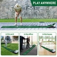 thumbnail image 6 of Bxaolu 3-Hole Putting Green Indoor Mat Outdoor Golf Putting Mat with Automatic Ball Return - 108" Mini Golf Game for Home Office Backyard, Golfer Man Gift, Ideal for Home, Office, and Outdoor Use, 6 of 9