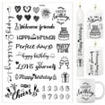 thumbnail image 3 of Water Transfer Stickers for Candles Decoration DIY Valentine's Day Gift Decorating Supplies Candle Tattoos Craft Set(B), 3 of 6