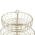 thumbnail image 6 of Verdant Touch Household Storage Shelf 2 Tier Fruit Basket Iron Round Golden Nordic Household Snack Storage Tray for Party Desktop Kitchen, 6 of 8