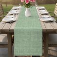 thumbnail image 4 of Vintage Sage Green Cotton Linen Rectangle Table Runners 13"x36", Modern Art Farmhouse Solid Color Coffee Table Runner Dresser Scarves Luxury Table Runners for Wedding Party Banquet Dinner Decor, 4 of 8