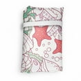 thumbnail image 4 of Starfish Fabric Shopping Tote, Doodle Style Seashells and Seaweeds Underwater Fauna and Flora, Portable and Foldable Bag to Keep in Pocket Bag Purse & Car, Dark Coral Pale Pink, by Ambesonne, 4 of 4