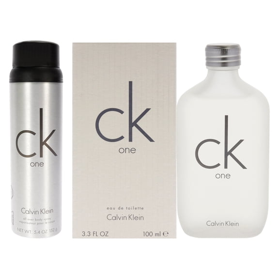 Calvin Klein CK One 2 Pc Kit - 3.3 oz EDT Spray, 5.4 oz Body Spray