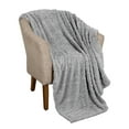 thumbnail image 6 of BNM Fleece Boho Knit Jacquard Blanket, Full/ Queen, Platinum, 6 of 8