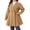 Camel, variant on Women's Plus Size Coat A Line Notched Lapel Double Breasted Long Peacoat with Pockets 3X Khaki