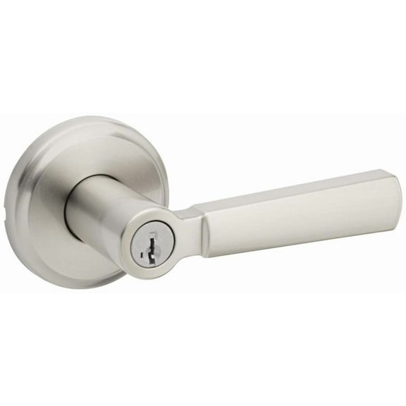 Kwikset 740Phl-S Perth Single Cylinder Keyed Entry Door Lever Set - Nickel