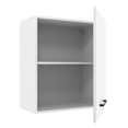 thumbnail image 5 of Madesa Hazel Wall Kitchen Storage Cupboard Cabinet with 1 Door and an Internal Shelf 23 Inch Wide Wooden Organization Unit for Pantry - White, 5 of 7