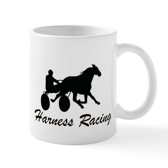 CafePress - Harness Racing Silhouette Mug - 11 oz Ceramic Mug - Novelty Coffee Tea Cup