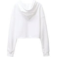 thumbnail image 2 of Amazhiyu Women's Cropped Hoodies Long Sleeves Fleece Crop Top Sweatshirt with Hooded, 2 of 5