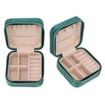 thumbnail image 4 of Organizador de joyas Jadeshay de viaje compacto Caja de joyería de terciopelo, 4 of 12