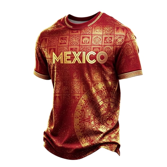 Mexico Soccer Jersey Men Mexico, Soccer Cup Jersey 2026 Muscle Crew Neck Short Sleeve Shirt Jerseys Red S