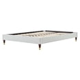 thumbnail image 3 of Platform Bed Frame, Full Size, Velvet, Light Grey Gray, Modern Contemporary Urban Design, Bedroom Master Guest Suite, 3 of 6