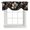 Black WhiteSmoke Gold, variant on Tie Up Valances for Windows, Black Gold Flower Adjustable Valance Curtains Window Treatment for Living Room, Gradient Luxurious Floral Botanical Rod Pocket Kitchen Curtains & Drapes 42x12 Inch