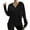 Black, variant on Women's Ribbed Half Zip Stand Collar Hoodless Sweater, Autumn Winter Solid Color Knit Pullover Top with Soft Comfort Fabric for Casual Daily Wear, Street Fashion and Versatile Outfits Black L