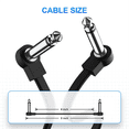 thumbnail image 2 of TOP! 6 Pack Inch Guitar Patch Cable, Instrument Pedal Cable Right Angle Flat, 2 of 7