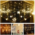 thumbnail image 6 of Yi Lighting LED Curtain String Lights with 12 Stars 138 LEDs for Christmas, Wedding, Party, Home Window Curtain Lights Decorations, 6 of 6