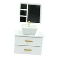 thumbnail image 4 of MERIGLARE 1:12 Miniature Bathroom Sink Cabinet Mirror, Dollhouse Wash Basin Cabinet Model Dollhouse Decoration Best Gift Toys for child White, 4 of 8