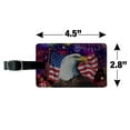 thumbnail image 5 of Eagle Patriotic 4th of July Celebration American Flag Fireworks Rectangle Leather Luggage Card Suitcase Carry-On ID Tag, 5 of 8