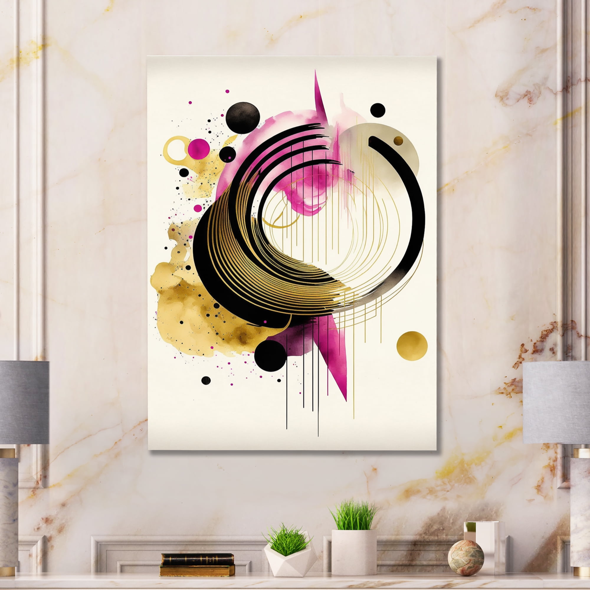 Designart Colorful Circular Abstract III Canvas Wall Art