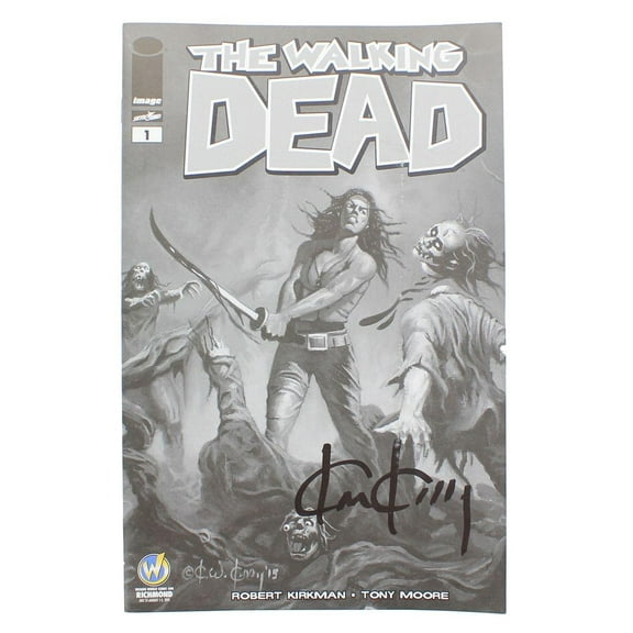 The Walking Dead #1 WW Richmond Exclusive B&W Cover Signed By Ken Kelly