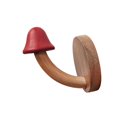 thumbnail image 4 of Ganchos de pared de madera, gancho sin perforaciones, perchero para toallas y ropa, perchero de madera para puerta trasera Rojo, 4 of 9