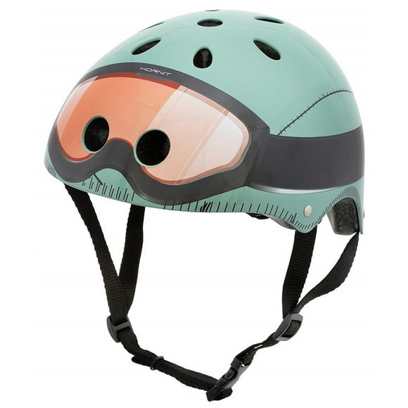 Casco Bicicleta Con Luz Infantil Militar Small Hornit