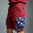 thumbnail image 2 of ibiyuan Cargo Shorts Men with Pockets 250 Years Birthday Patriotic 4th Of July Outfits Usa Shorts Lightweight Summer Work Patriotic Cargo Shorts, 2 of 8