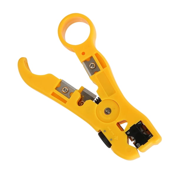 Herramienta Pelacables, Cortador De Cable Coaxial Multifuncional Amarillo Ligero Para Alambre Redondo