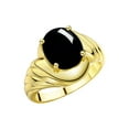 thumbnail image 6 of RYLOS Rings for Women 14K Gold Plated Silver Ring Classic Style Oval 12X10MM Solitaire Gemstone Ring Cabochon Onyx Jewelry for Women Size 6, 6 of 7