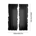 thumbnail image 3 of shyuyusa Solid Color Curtain 39.4*78.7 Inch Simple Ruffle Edge Light Filtering Sheer For Window Decor, 3 of 6