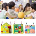 thumbnail image 1 of Gwong Juguete Tablero ocupado Percepción de color Hand-On Learning Plazo Zip botón con cordones Lace Up Montessory Toy para preescolar Gwong 30012297, 1 of 6