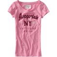 thumbnail image 1 of Aeropostale - Camiseta con gráfico cosido y cuello redondo para mujer, color rosa, XS, 1 of 1