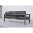 thumbnail image 5 of Aluminum Sofa - Modern Outdoor Seating, Gray Frame, Charcoal Cushions - Seats 3 - 82.6", 5 of 5